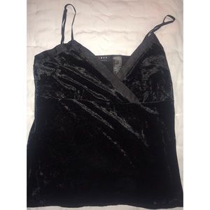 Old style going out black velvet top